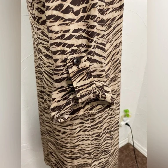 Ellen Tracy 100% Silk Sequoia Midi Dress - Picture 6 of 14